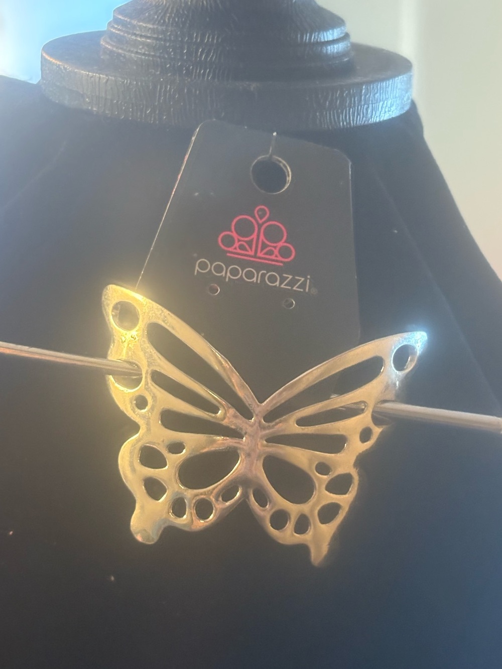 Paparazzi Silvertone Butterfly Statement Hairclip